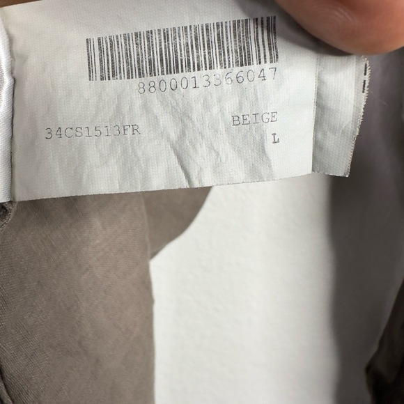 Doppelganger Shirt Mens L Brown Italian‎ Linen Button Neutral Napoli Minimalist - Picture 7 of 7